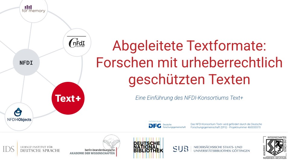 Thumbnail for training material Abgeleitete Textformate: Einführung